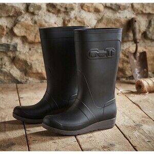 Acton Black Rubber Rain Boots Mens Size 10 Waterproof Work Mud Made in Canada